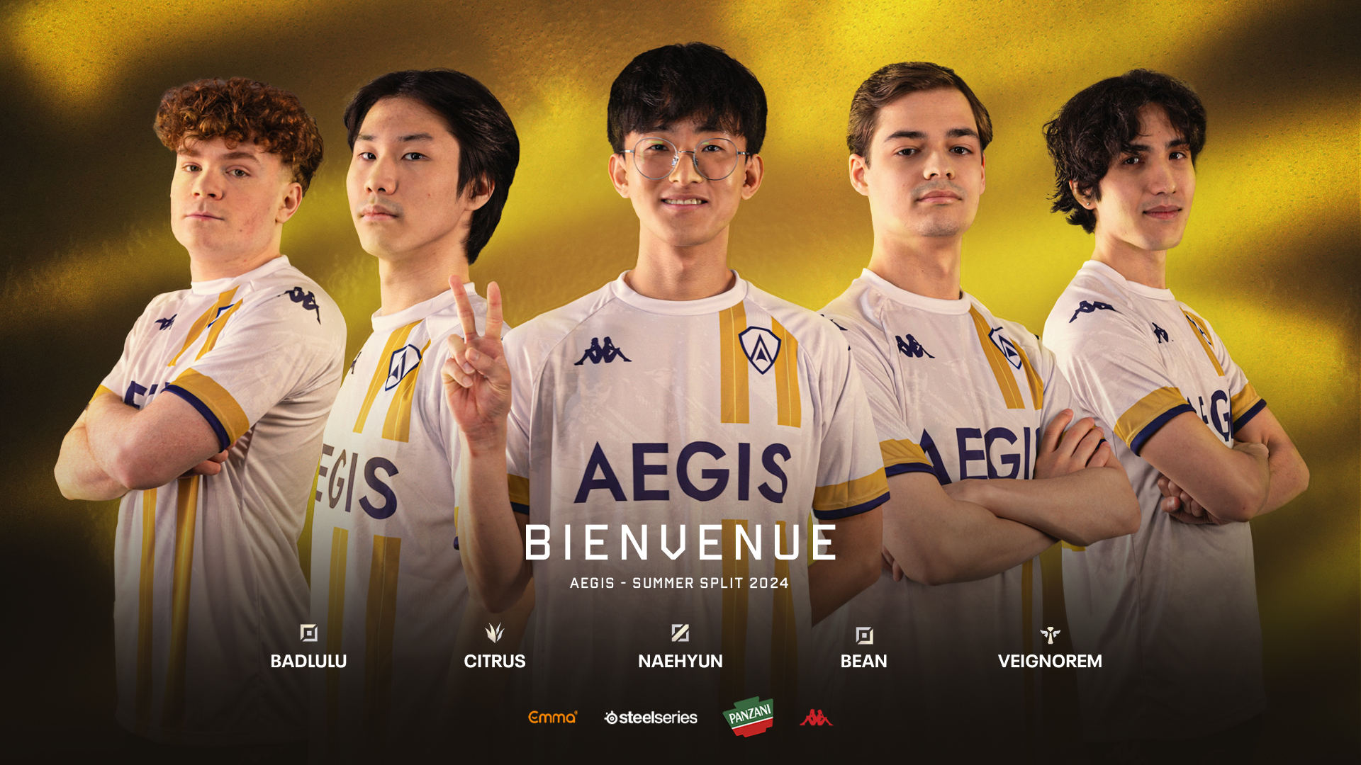 La nouvelle line-up d'AEGIS pour la LFL Summer Split 2024 @AEGIS